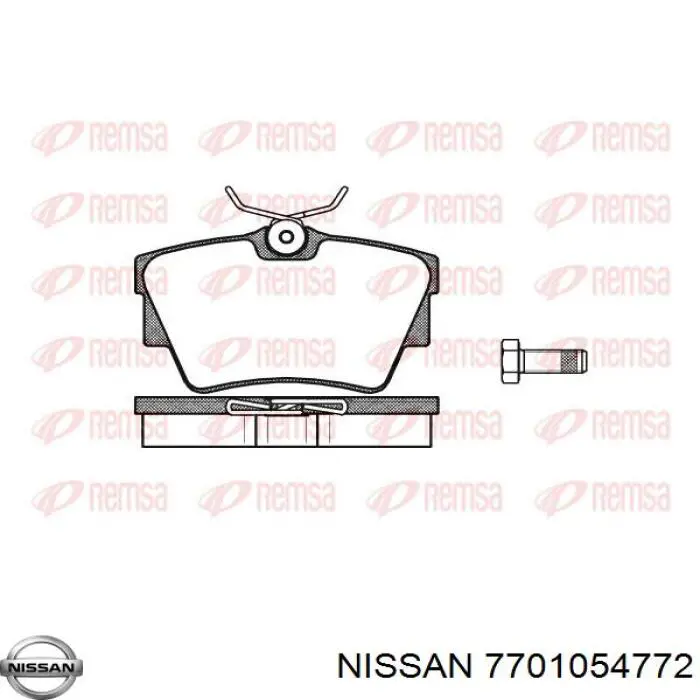 7701054772 Nissan/Infiniti Pastillas freno traseras