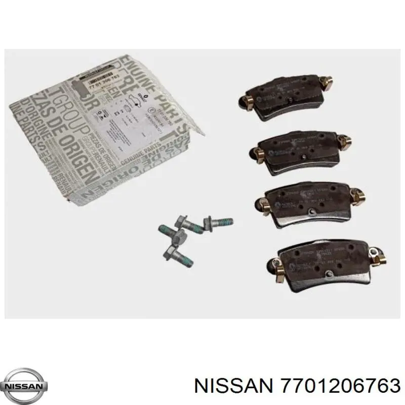 Pastillas de freno traseras 7701206763 Nissan/Infiniti