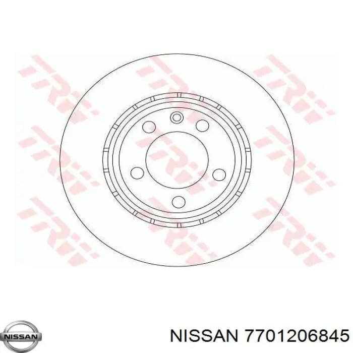 7701206845 Nissan disco de freno delantero