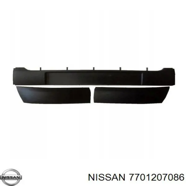 7701207086 Nissan listón embellecedor/protector, parachoques delantero