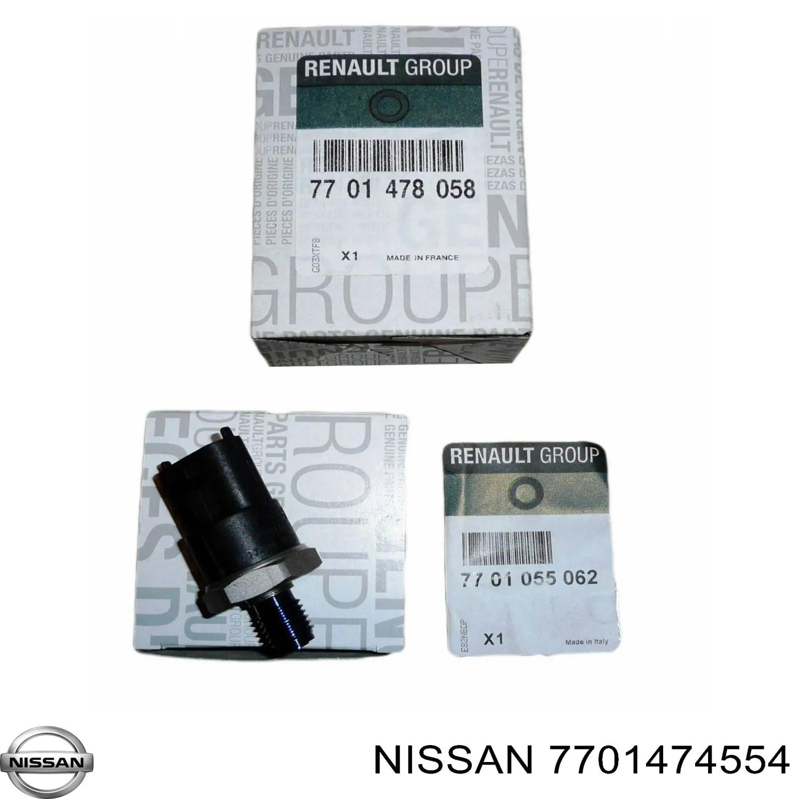 7701474554 Nissan sensor de presión de combustible