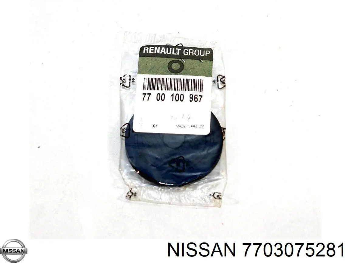 Tapon de bloque del motor Nissan/Infiniti 7703075281