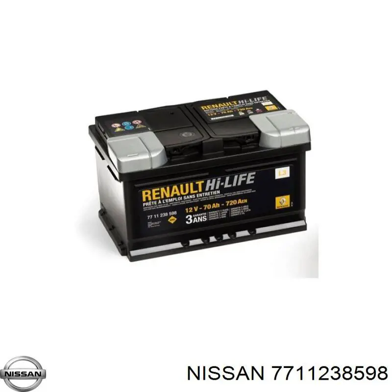 Batería de Arranque Nissan (7711238598)