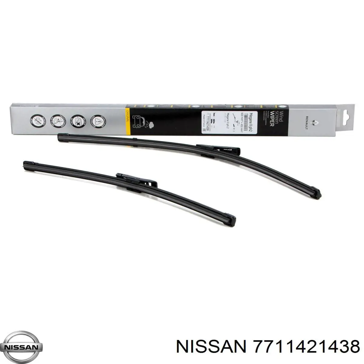 Comprar 7711421438 Nissan/Infiniti Juego de escobillas de luna delantera, 2 piezas