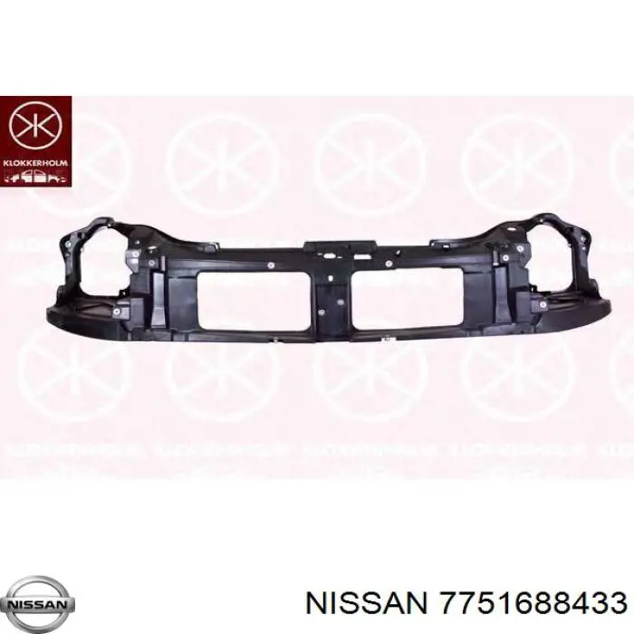 7751688433 Nissan soporte de radiador izquierdo (panel de montaje para foco)