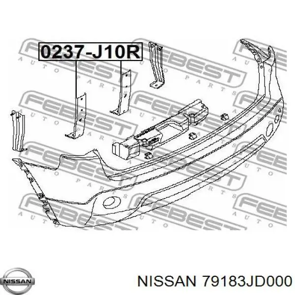 79183JD000 Nissan/Infiniti Soporte central del parachoques delantero