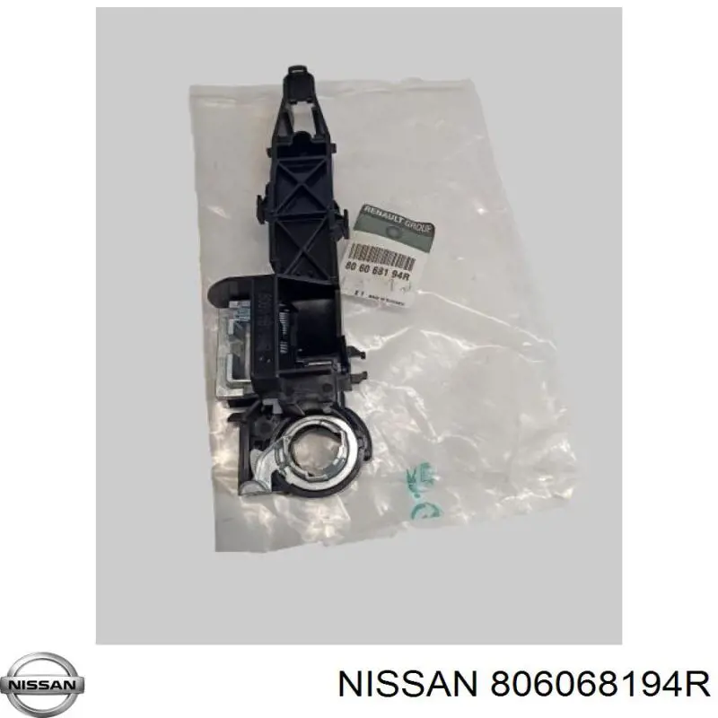 806068194R Nissan soporte de manilla exterior de puerta delantera derecha