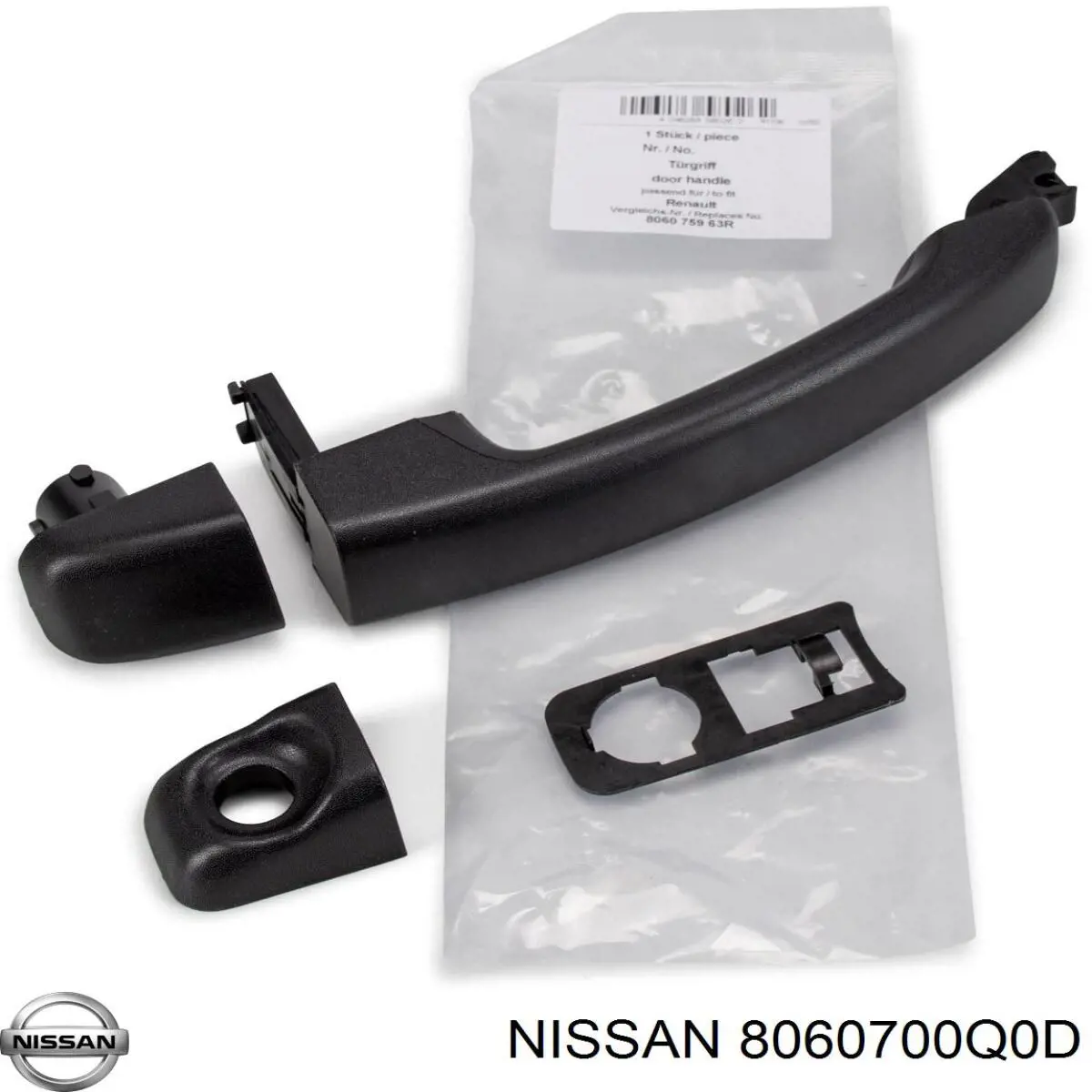 Manija exterior de puerta delantera 8060700Q0D Nissan/Infiniti