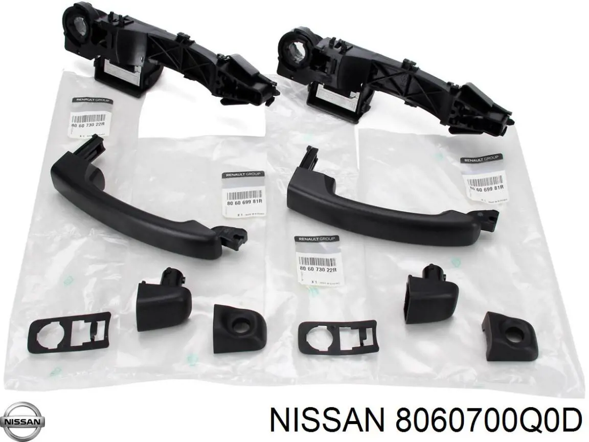 Manija exterior de puerta delantera 8060700Q0D Nissan/Infiniti
