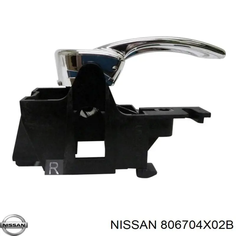 806704X02A Nissan manecilla de puerta, equipamiento habitáculo, delantera derecha