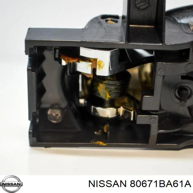 80671BA61A Nissan manecilla de puerta, equipamiento habitáculo, izquierda delantera/trasera