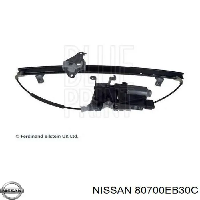 80700EB30C Nissan mecanismo de elevalunas, puerta delantera derecha