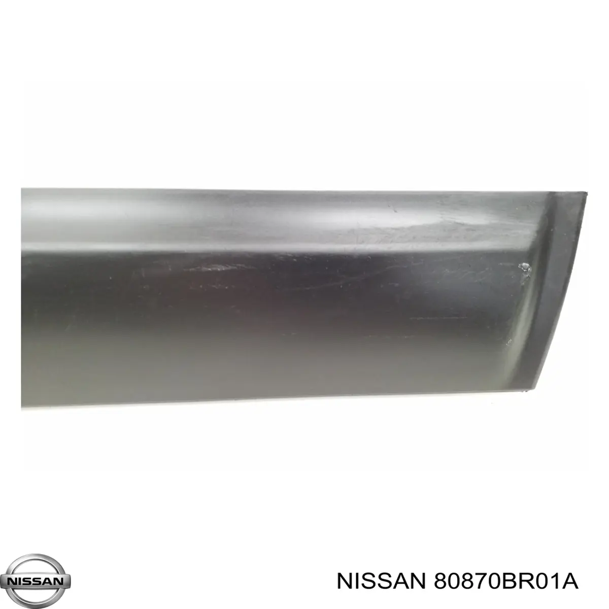Moldura de puerta trasera derecha 80870BR01B Nissan/Infiniti