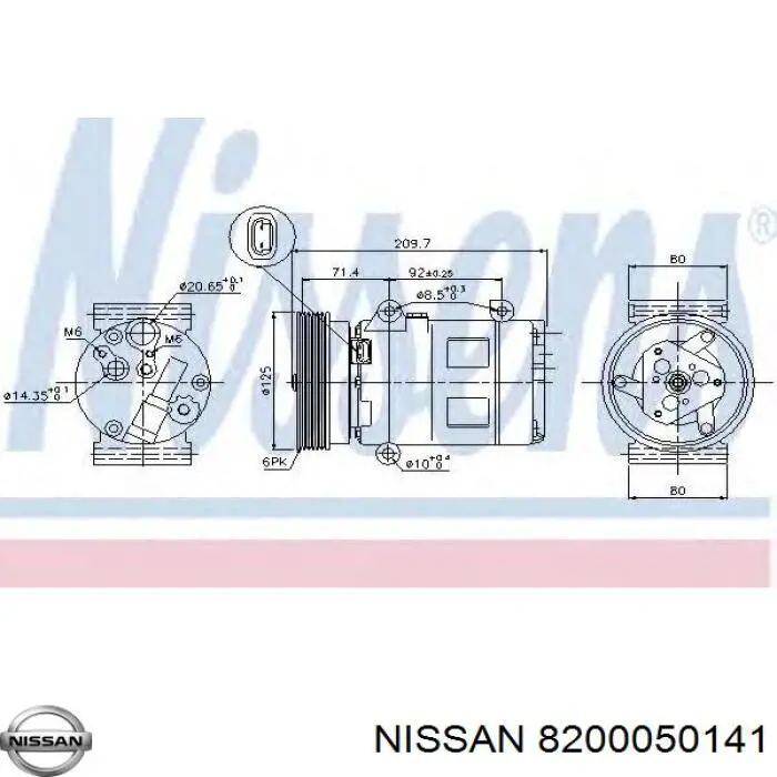 8200050141 Nissan/Infiniti Compresor climatizador