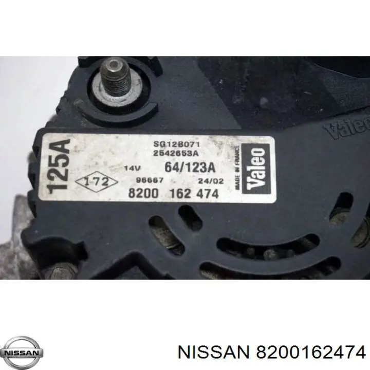 Alternador del motor Nissan/Infiniti 8200162474 precio, desde 164,58 EUR