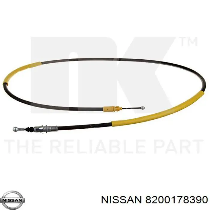 8200178390 Nissan cable de freno de mano trasero derecho