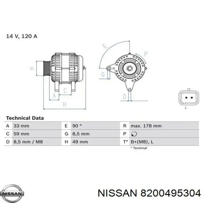 8200495304 Nissan alternador