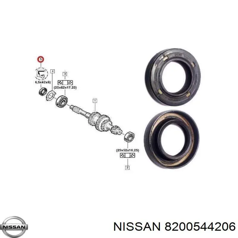 Retén del eje primario de la transmisión Nissan/Infiniti 8200544206 precio, desde 6,04 EUR