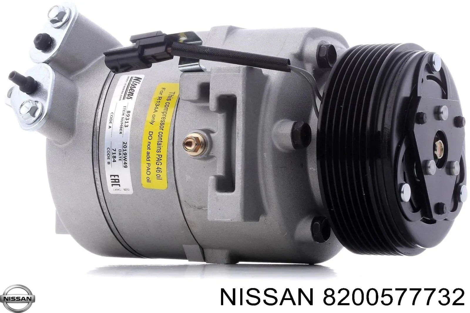 Compresor de aire acondicionado 8200577732 Nissan/Infiniti