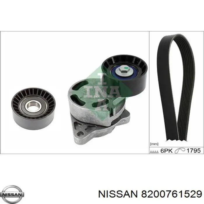 8200761529 Nissan tensor de correa poli v