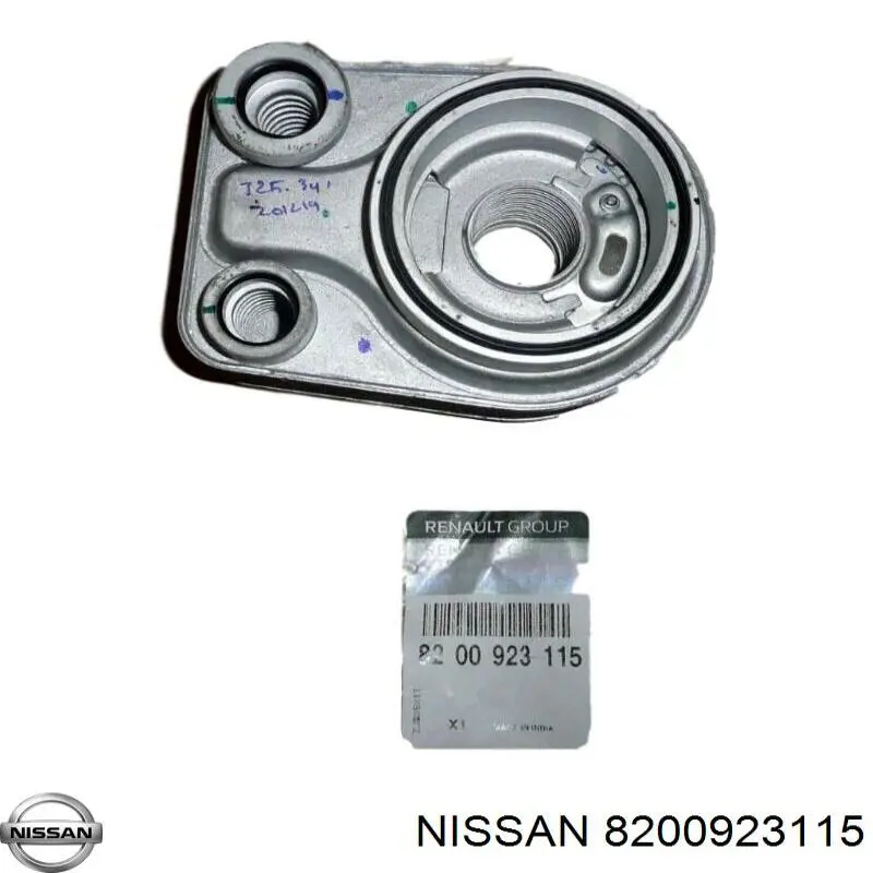 8200923115 Nissan radiador de aceite, bajo de filtro
