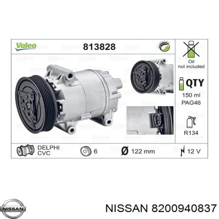 Compresor ac Nissan/Infiniti 8200940837 precio, desde 107,99 EUR