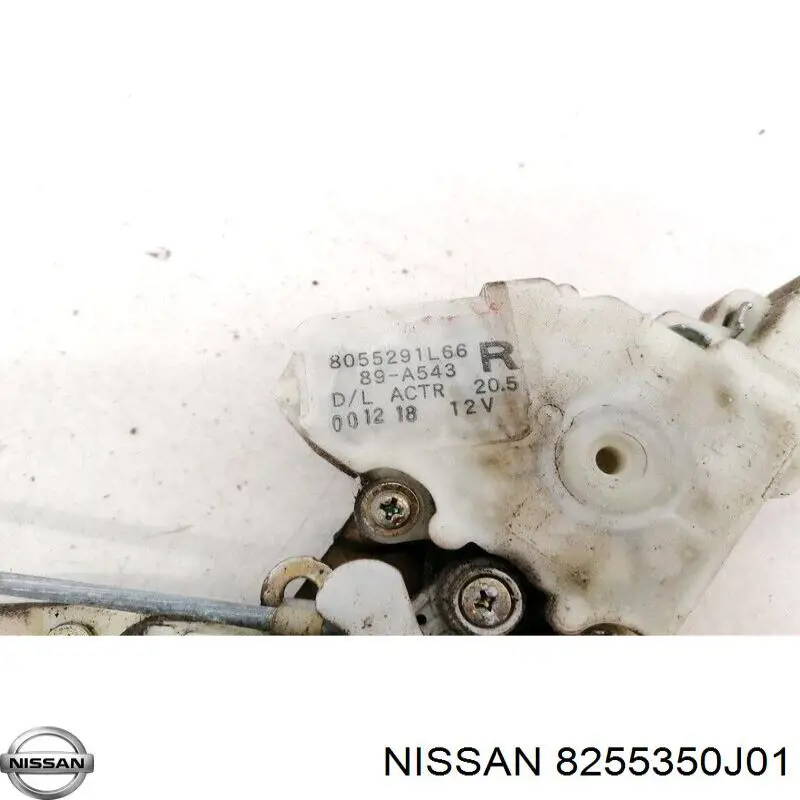 8255350J01 Nissan elemento de regulación, cierre centralizado, puerta trasera izquierda