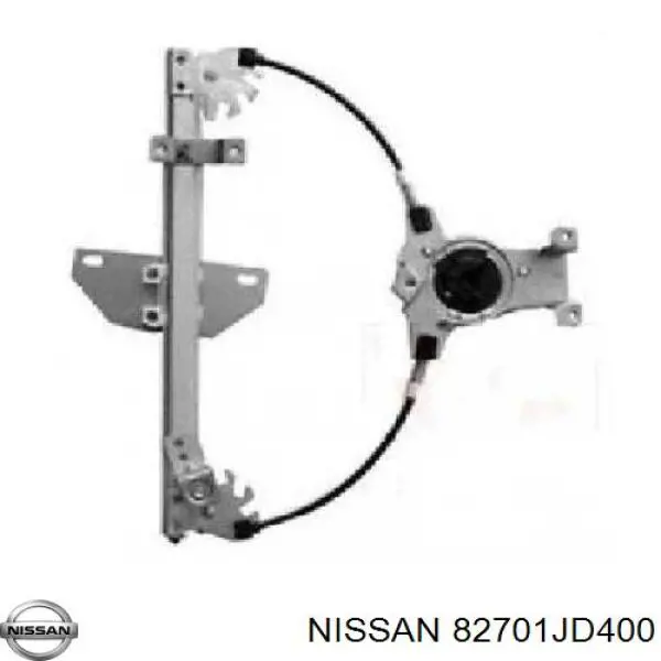 82701JD400 Nissan/Infiniti Mecanismo de elevalunas de la puerta trasera izquierda
