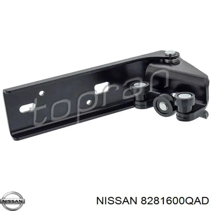 8281600QAD Nissan guía rodillo, puerta corrediza, derecho central