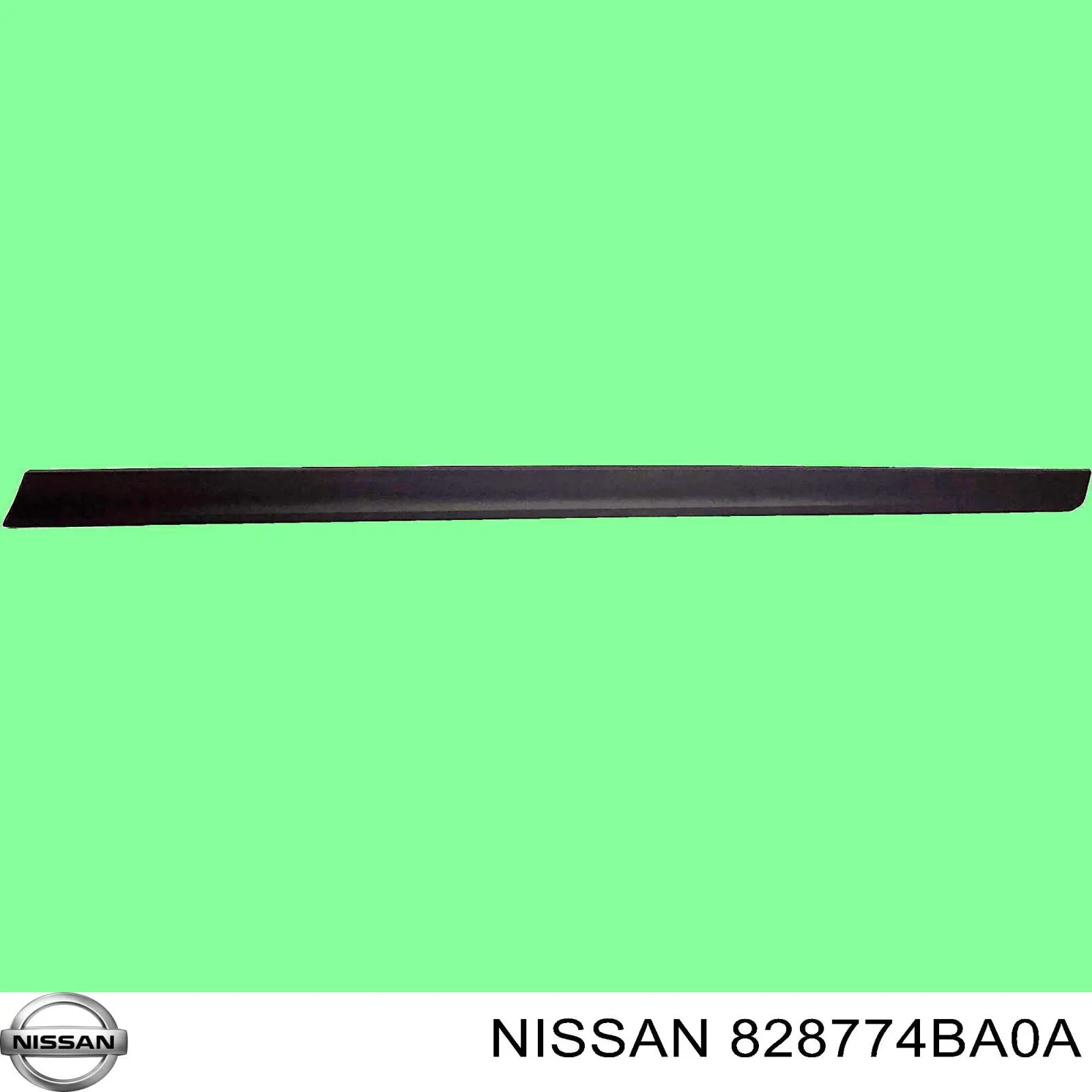 828774BA0A Nissan moldura puerta trasera izquierda