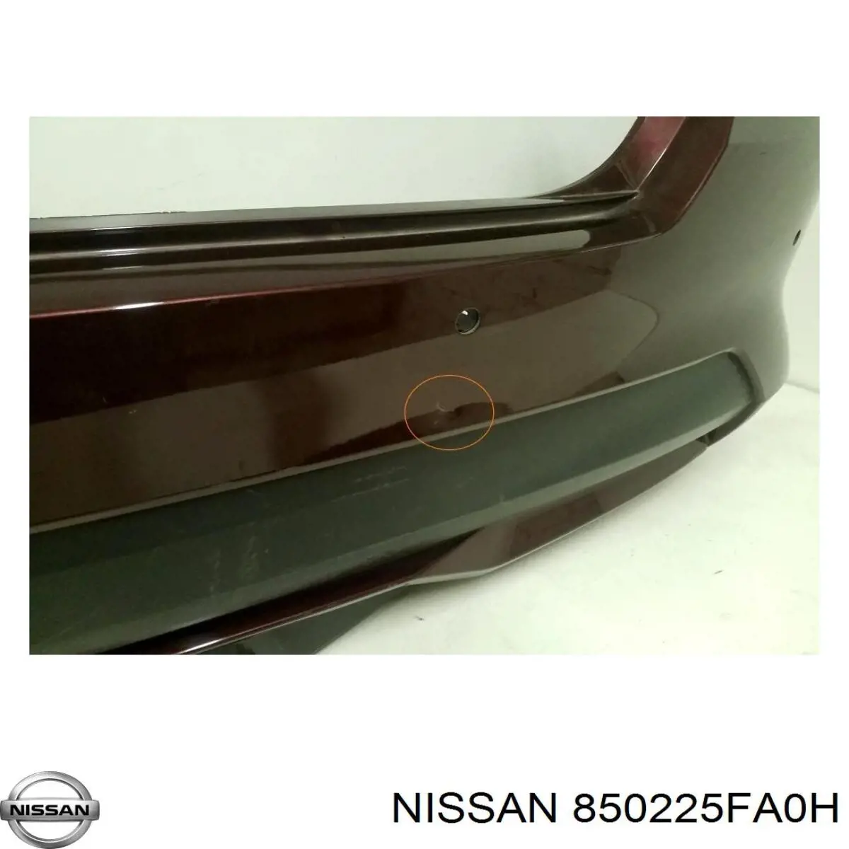 850225FA0H Nissan parachoques trasero