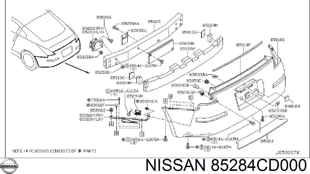 85284CD000 Nissan