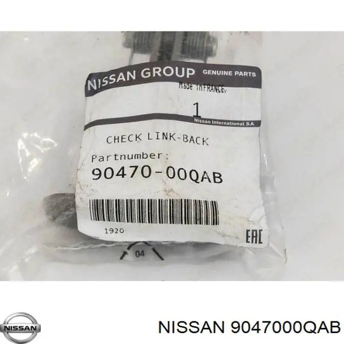 9047000QAB Nissan asegurador puerta de maletero (furgoneta)