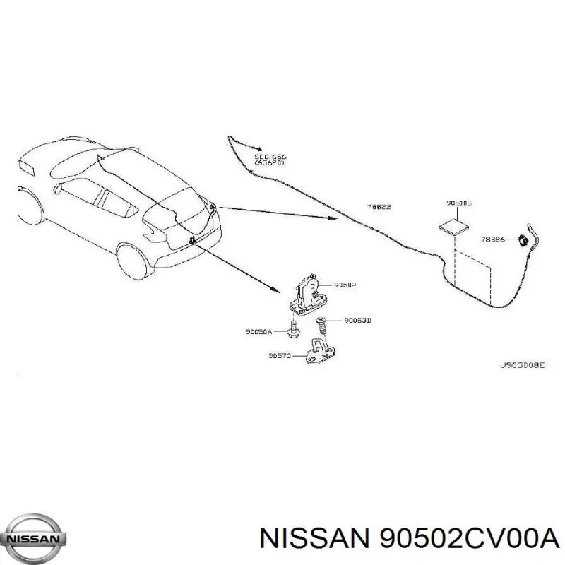 90502CV00A Nissan