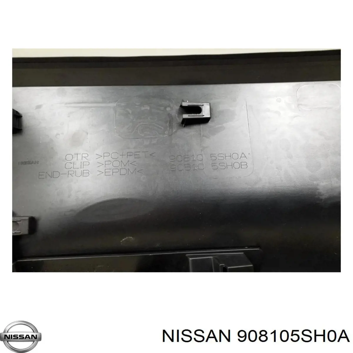 Comprar 908105SH0A Nissan/Infiniti Moldura de tapa de maletero
