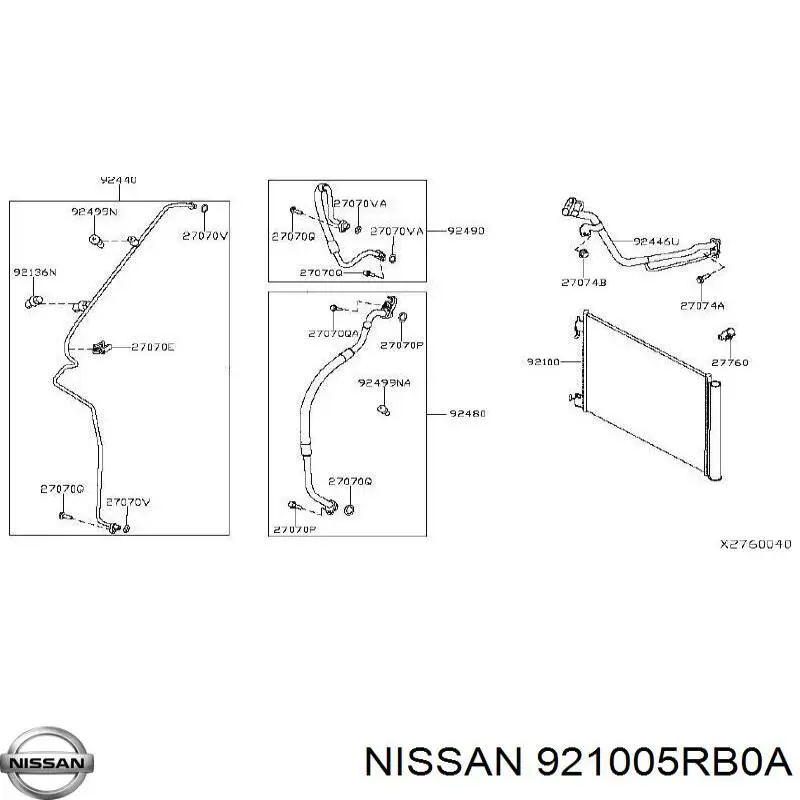 Radiador de aire acondicionado para Nissan Kicks 