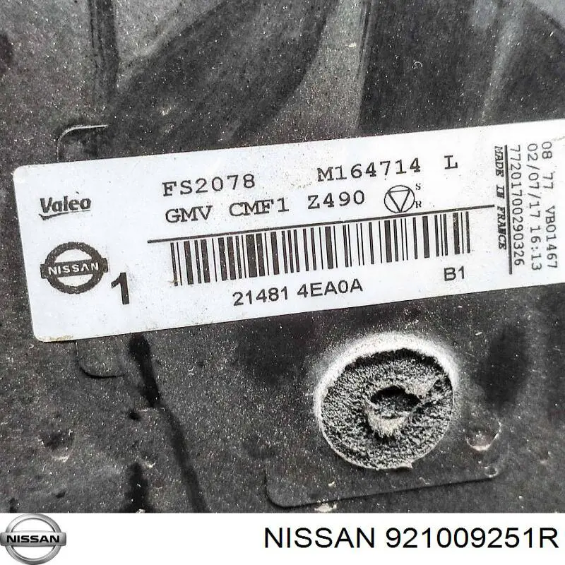 Condensador aire acondicionado 921009251R Nissan/Infiniti