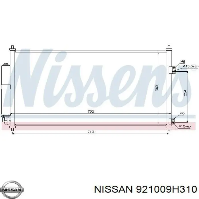 Comprar 921009H310 Nissan/Infiniti Condensador de aire acondicionado