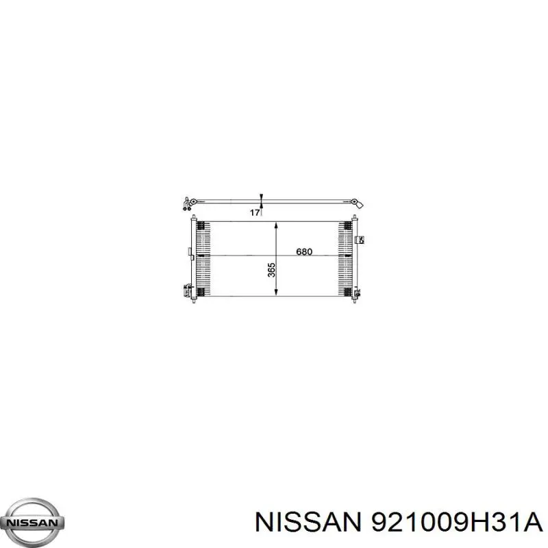 921009H31A Nissan condensador aire acondicionado