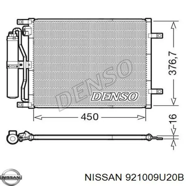 921009U20B Nissan condensador aire acondicionado