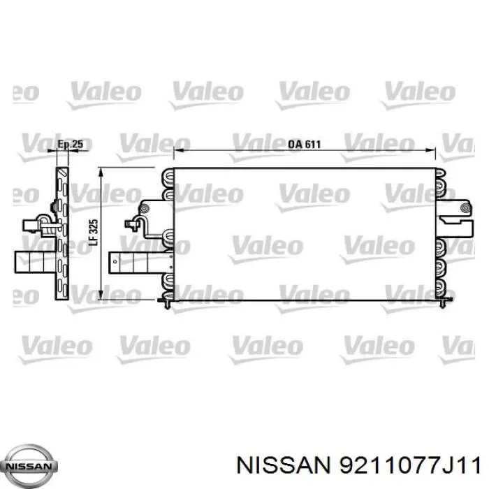 Radiador de aire acondicionado para Nissan Primera (P10)