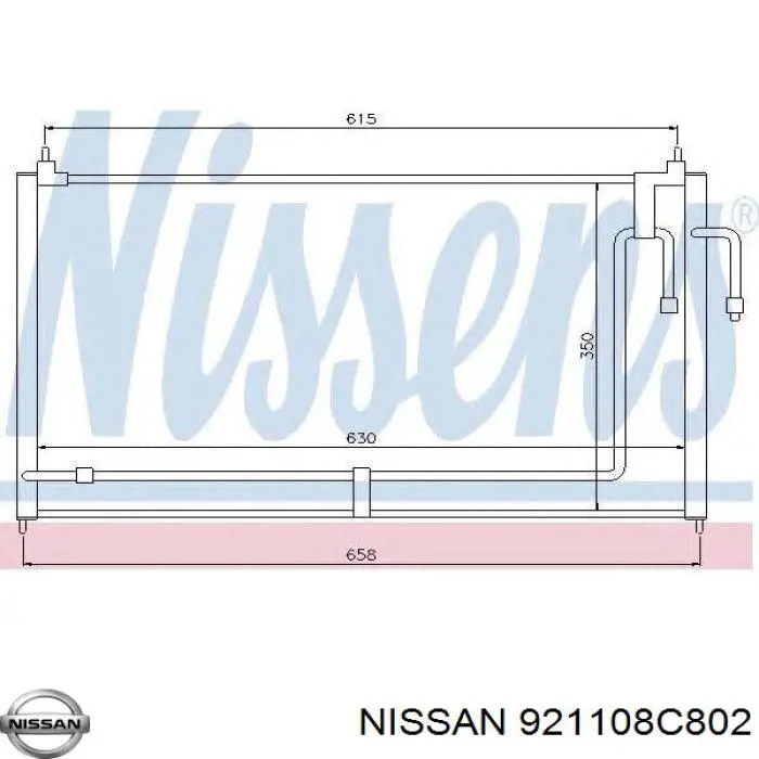 Aire acondicionado capacitor Nissan/Infiniti 921108C802 precio, desde 52,27 EUR
