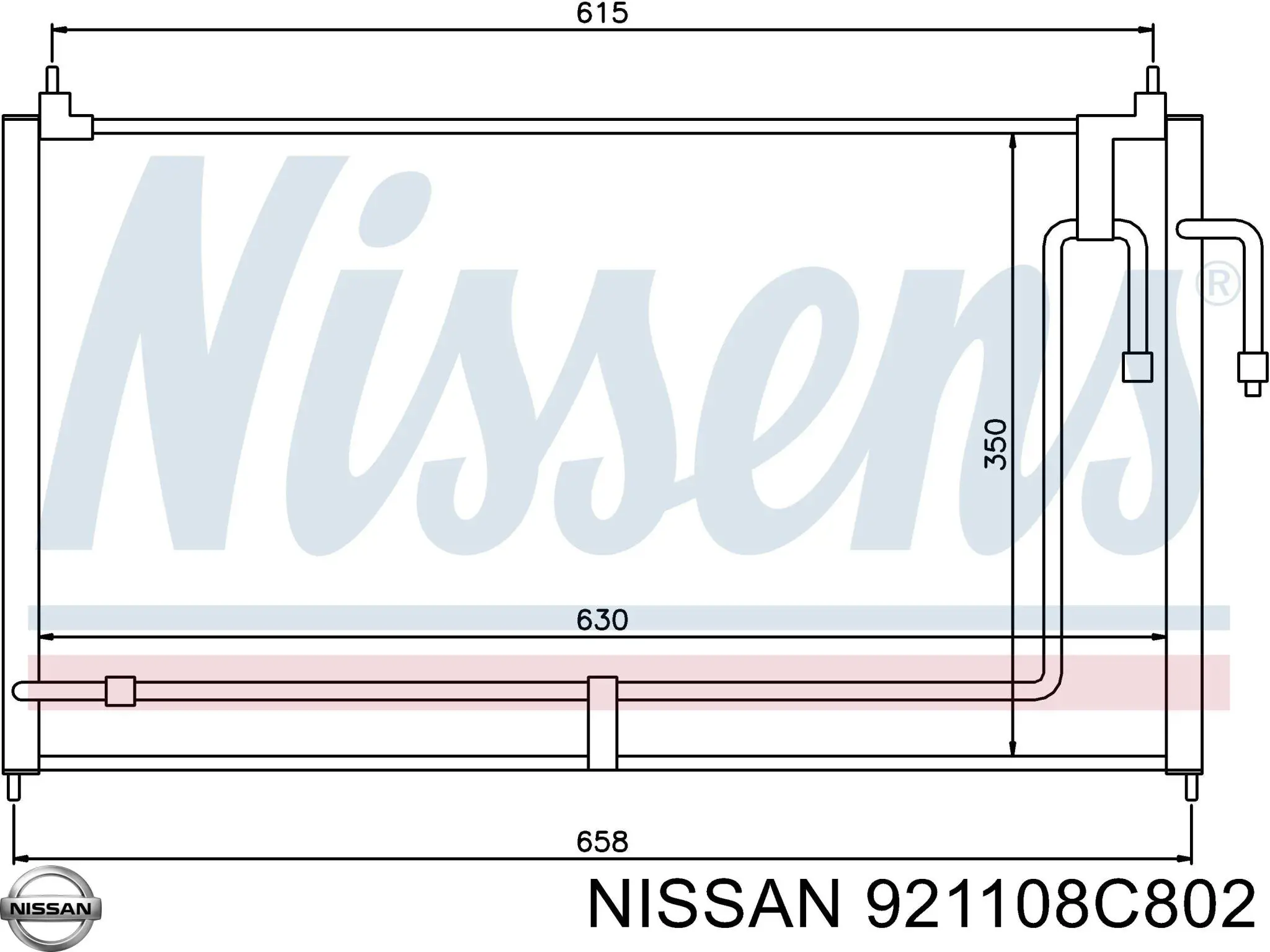 Radiador de aire acondicionado Nissan Vanette CARGO (C23)