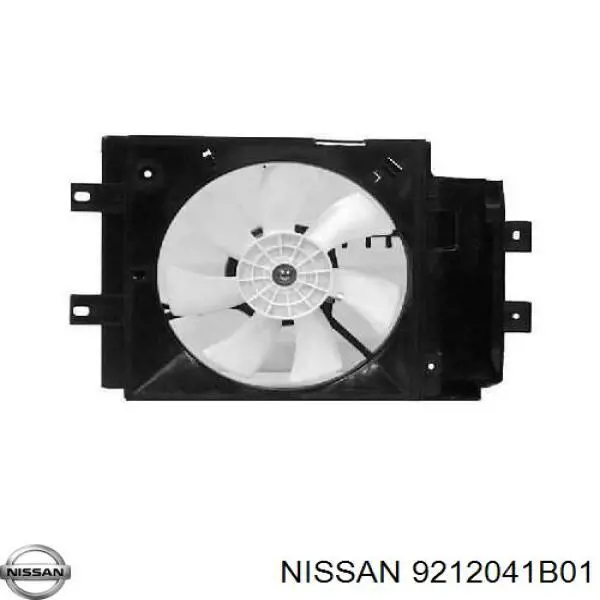 9212041B01 Nissan difusor de radiador, aire acondicionado, completo con motor y rodete