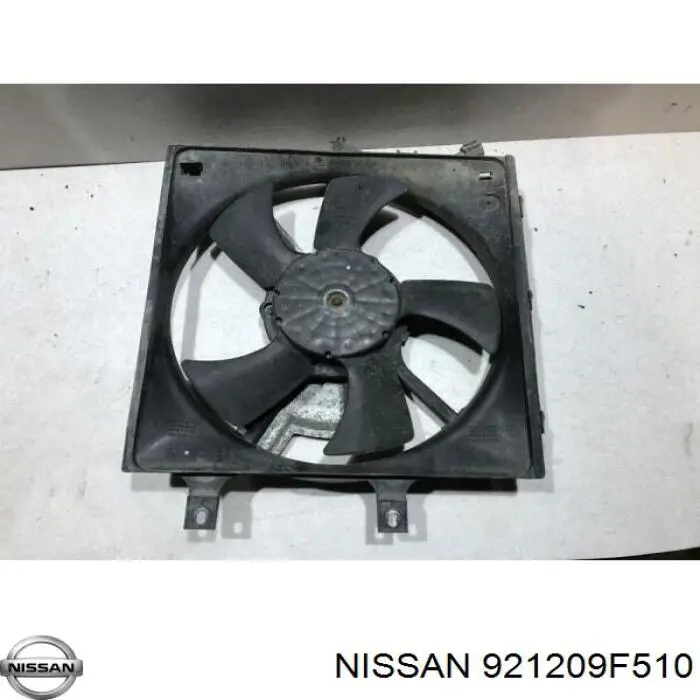 921209F510 Nissan difusor de radiador, aire acondicionado, completo con motor y rodete