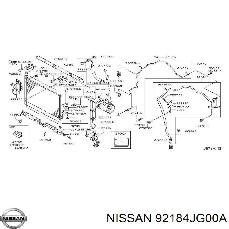  Nissan/Infiniti 92184JG00A precio, desde 30,63 EUR