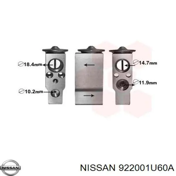 922001U60A Nissan válvula de expansión, aire acondicionado