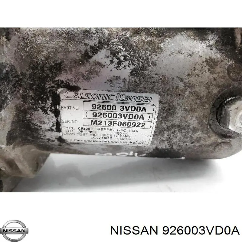 926003VD0A Nissan compresor de aire acondicionado