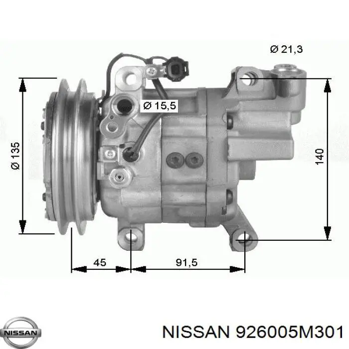 926005M301 Nissan/Infiniti Compresor climatizador