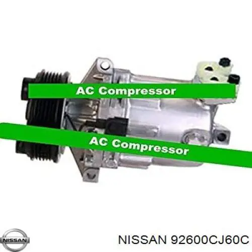 92600CJ60C Nissan compresor de aire acondicionado